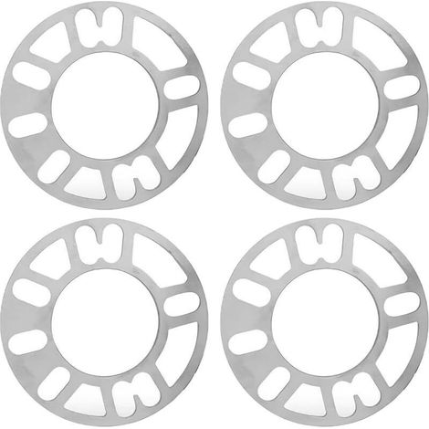 4 Pcs Elargisseur De Voie Alliage Aluminium, Entretoises de Roue Universelles, 8mm Entretoise De Roue En Alliage pour Améliorer la Stabilité et l'Apparence d'Auto