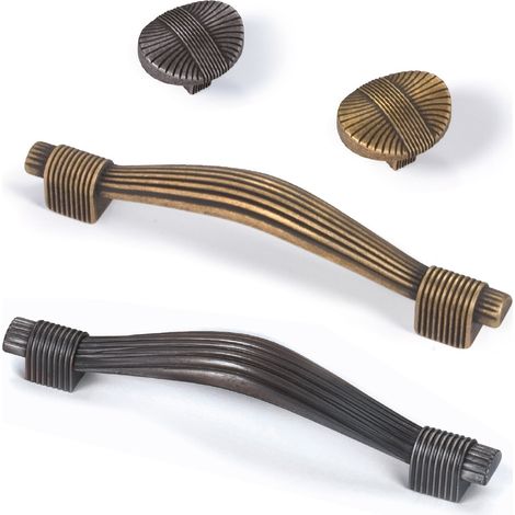Pomo 8491831 Latón Oxidado (REED)   - Tirador y pomo con fresado rústico REED (1/5)