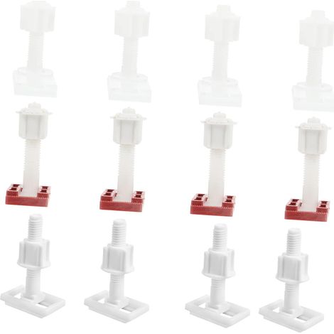 Boulons de Fixation pour Siège de Toilette en Plastique Blanc (1/5)