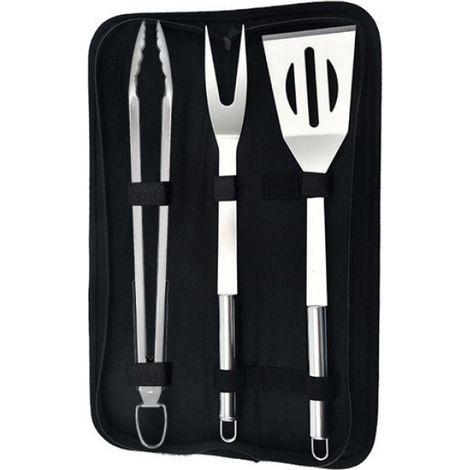Outils pour barbecue, accessoires pour barbecue, ensemble barbecue, ustensiles de barbecue, vaisselle de camping, 3 articles