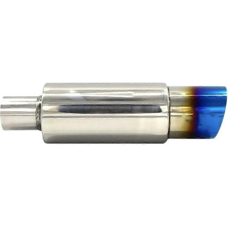 Silencieux d'échappement arrière universel en acier inoxydable pour voiture, 370 mm, bleu (1/5)