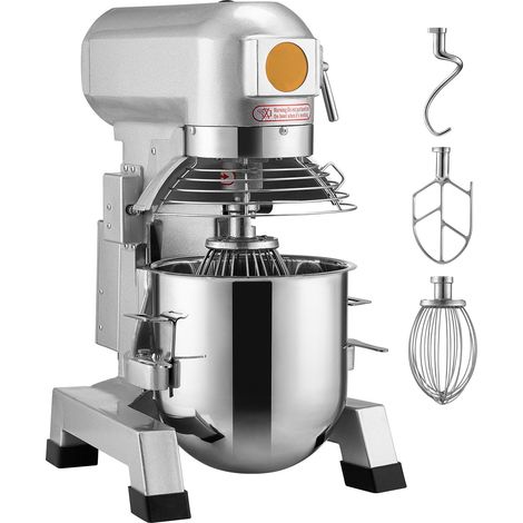 Mophorn Robot da cucina impastatrice, Impastatrice in acciaio inox 8L ca., Potenza nominale 550 W, Velocita 159 giri/min, Vasca in acciaio inox, Impastatrice timer per panifici, ristoranti, pizzerie