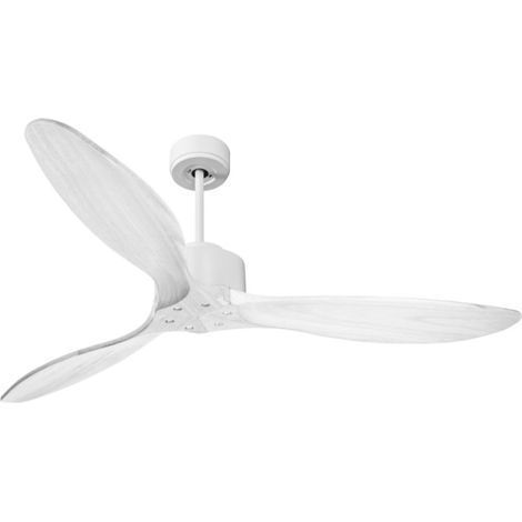 Modulo de KlassFan - Super destratificateur et ventilateur DC 132 cm Blanc pales bois blanc sans Lumière  25 à 40 m²
