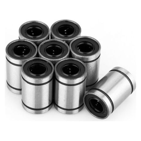 Lot de 8 bagues à billes de mouvement linéaire LM10UU de 10 mm pour pièces CNC d'imprimante 3D