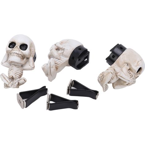 Désodorisant pour voiture en résine, motif tête de mort, installation facile, robuste et durable.