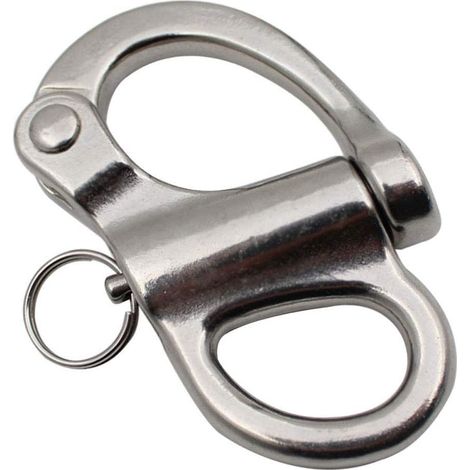 POFET Fester Federbügel aus Edelstahl 52 mm -316 Silber (1/5)