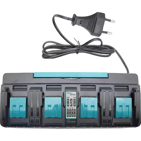 Chargeur de batterie, design à quatre ports, caractéristiques de protection de sécurité, Prise EU (1/2)