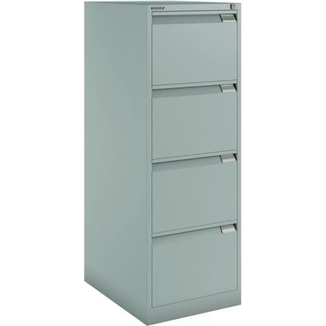 BISLEY ARCHIVADOR METÁLICO BS1643 PREMIUM 4 CAJONES FOLIO CARPETAS COLGANTES MULTIFORMATO FONDO 62CM GRIS