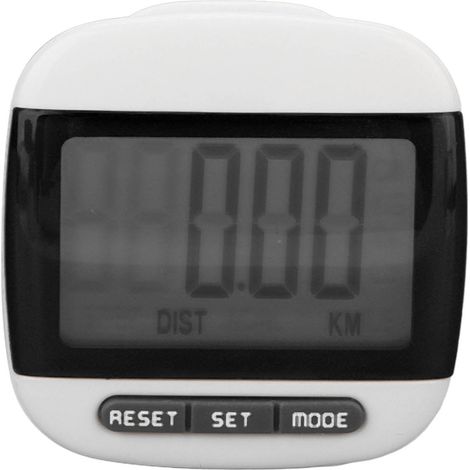 Compteur de Pas pour Personnes Âgées avec Écran LCD Clair et Pince, Podomètre de Marche Précis Noir (1/5)