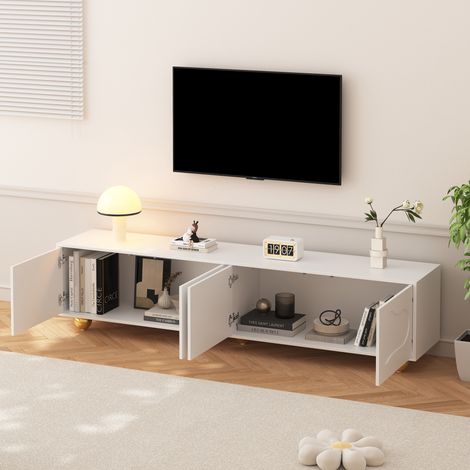 Meuble TV nuage dessin animé 180x40x45 cm 5 pieds de support charge 60 kg adapté TV 75 pouces.
