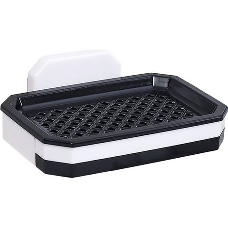 Support Savon - Ventouse Murale - Pour Salle De Bain Et Cuisine - Avec Trous De Drainage - En Acrylique - 1 Pièce (1/5)