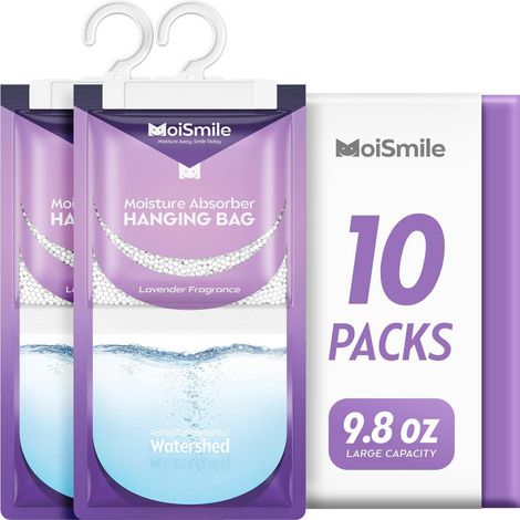 Absorbeurs d'humidité suspendus parfum lavande lot de 10 (1/5)