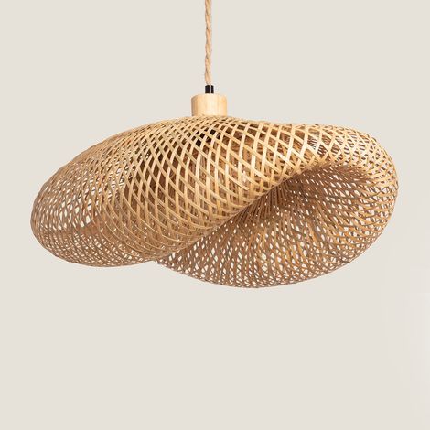 Lampada a Sospensione Bambù Kathu Karatasi Naturale