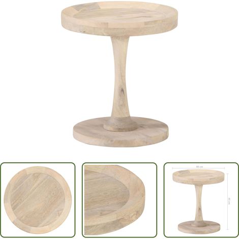 Bois de manguier - Table d'appoint Ø40x45 cm Bois de manguier massif (1/5)