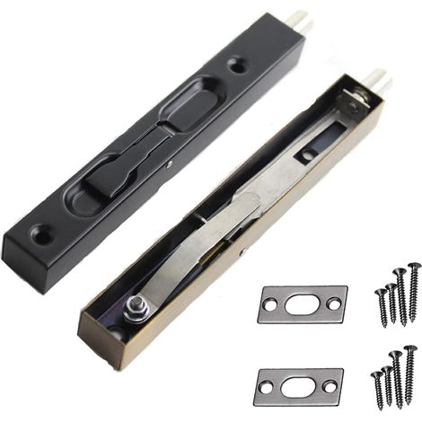 2 Pcs Cache Slide Slide Bolt Lock, Door Flush Bolt, Loquet de Sécurité à Levier en Acier Inoxydable (1/5)