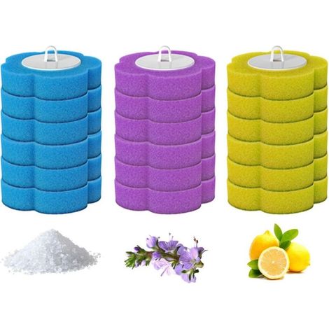 Lot de 18 têtes de brosse de toilette jetables de rechange pour brosse de toilette à 3 couches pour lavabo de salle de bain (1/5)