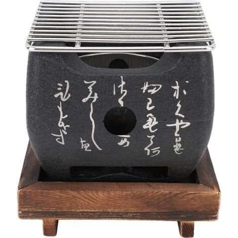 Poêle à charbon de bois portable – Carré compact 12 x 11 cm, chauffage rapide et multifonctionnel pour grillades familiales en extérieur (1/5)