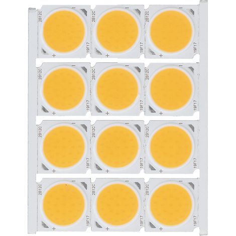 Lot 12 pièces puce LED ronde haute puissance 12W 36‑41V 1080LM source COB lumière chaude pour éclairage intérieur DIY.