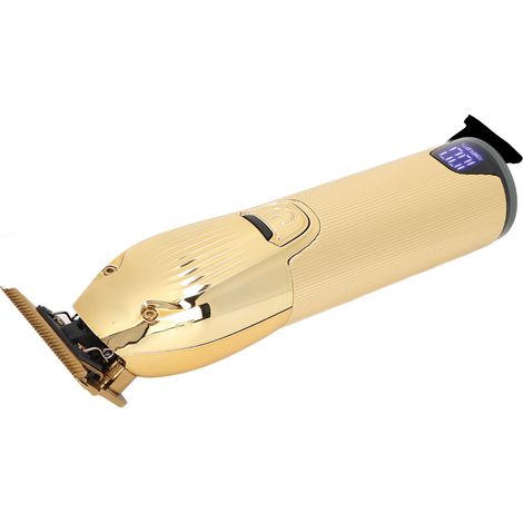 Tondeuse à cheveux électrique pour homme, sabots de guidage, puissante, sans fil, kit de coupe et d'entretien professionnel, couleur or (1/5)