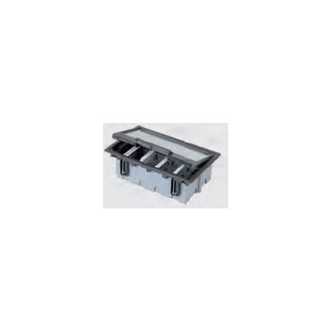 Caja de suelo de 3 módulos, 6x K45, profundidad 93 mm + SM302/9, grafito Connect