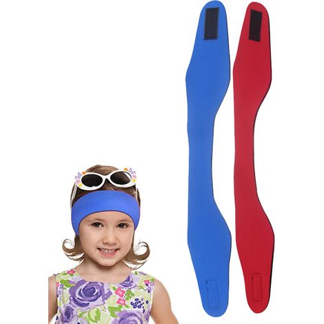 Lot de 2 bandeaux de natation, protège-oreilles et cheveux pour toute la famille (1/4)