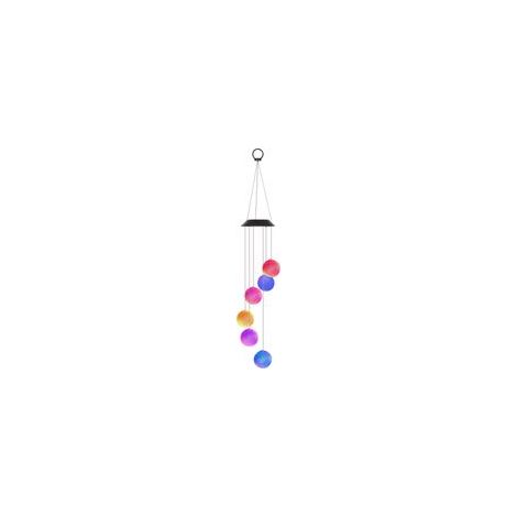 Lampe carillon éolien à énergie solaire, boule à couleur changeante, lumière extérieure en H pour jardin, rue, décoration de la maison, Blanc