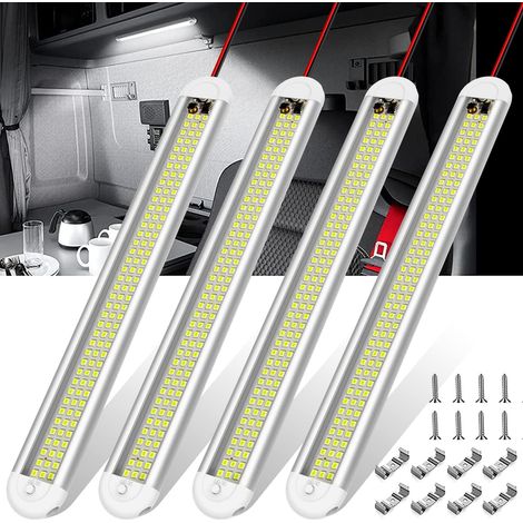 Éclairage intérieur LED 12-85V, blanc, quatre unités, 30X3,5X1,2cm, lampe de lecture de voiture, éclairage de toit, éclairage de coffre. (1/5)