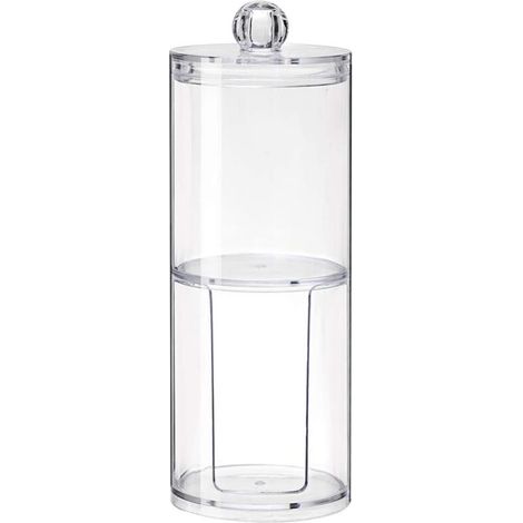 Ulisemboîte ronde en coton acrylique, boîte de rangement transparente pour maquillage et cosmétiques (1/4)