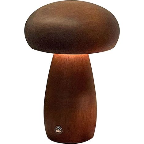 Lampe Champignon - Rechargeable Par USB - Lumière Chaude LED - Sans Fil - Pour Chambre À Coucher Salon Bureau - 1 Pièce