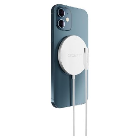 Cygnett MagCharge cable de carga inalámbrica magnética 1,2 m blanco
