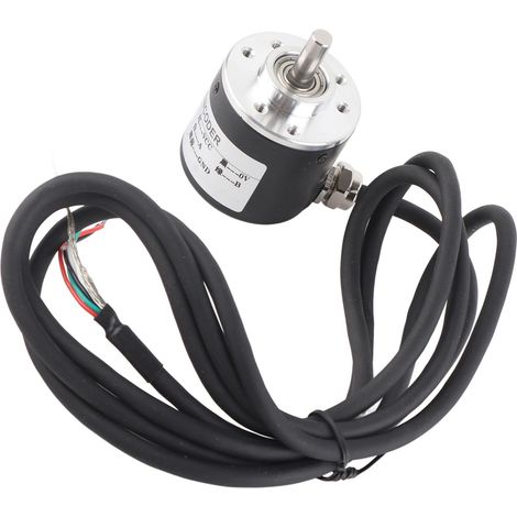 Inkrementeller magnetoelektrischer Drehgeber, 600 Impulse, 5–24 V, 2-phasig AB, 6-mm-Welle (1/5)