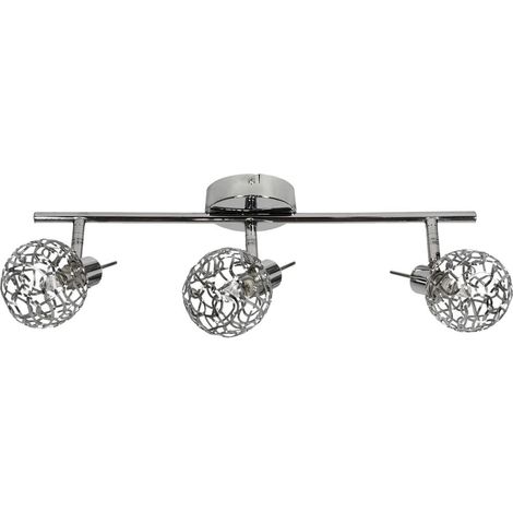 Plafonnier déco chromé métal 3xG9 40W Puzzle Candellux (1/2)