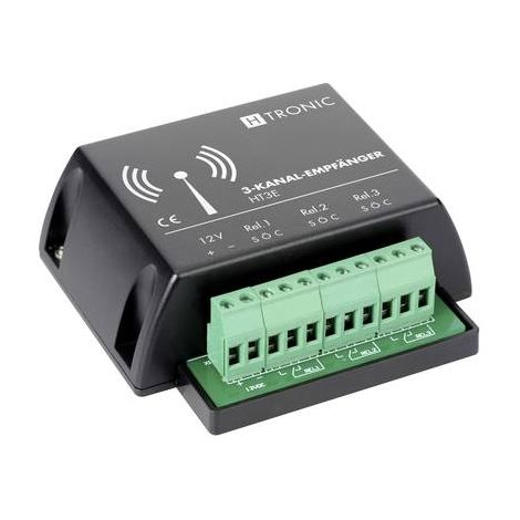 H-Tronic HT3E Receptor radio 3 canales negro 12V