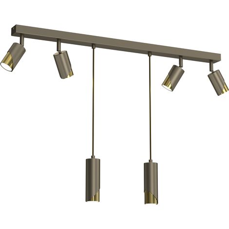 Rampe plafond 90 cm 6 spots dorés GU10 Shift Luminex