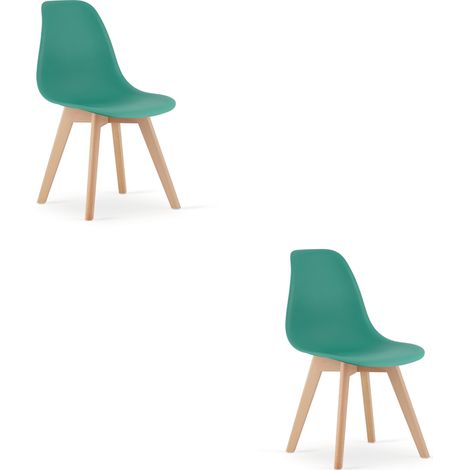 Chaise - leobert - kito - vertpieds naturels - 46 x 545 x 80 cm - lot de 2 211770251 (1/5)