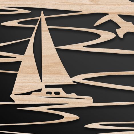 FARO - Quadro arredo LASERCUT composito Legno e PVC - Misura: 50x100 cm (1/4)