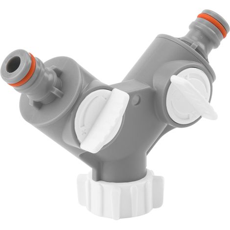 Bradas, modello WL-2223, raccordo a 2 vie da 3/4" con valvole, idealeper l'irrigazione, efficiente controllo del flusso d'acqua, facile da installare, resistente, per giardini