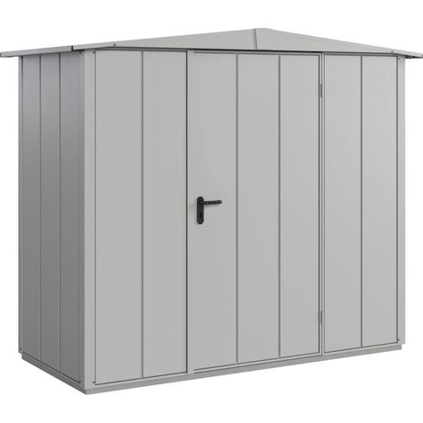 Hörmann Metall-Gerätehaus Berry Modern mit Satteldach Typ 1, 259 x 121 cm, weißaluminium, 3,1 m², 1-flüglige Tür (1/5)