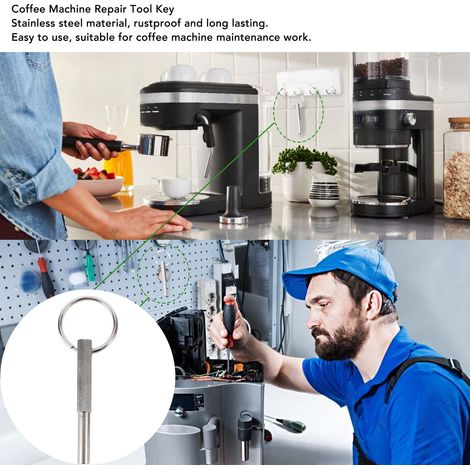 Ortviai Kit de 30 joints toriques en silicone pour machine à café + clé de réparation en acier inoxydable (1/4)