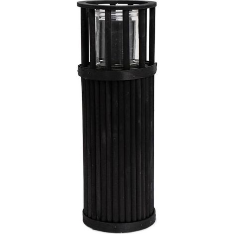 Lanterne Pilier Sans 40 cm Noir/Bois (1/2)