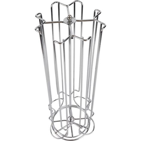 Porte-capsules tournant 28 dosettes pour Dolce Gusto, support rotatif réversible en métal noir. (1/5)