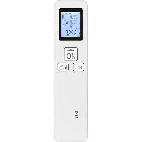 35 m Mini-Digital-LCD-Laser-Entfernungsmesser im Taschenformat: Misst Distanz, Fläche und Volumen