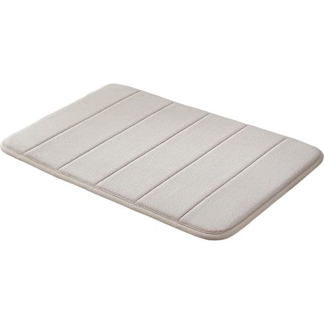 Tapis De Bain - Mousse À Mémoire De Forme - 40x60 cm Et 50x80 cm - Absorption D'eau Rapide - Antidérapant Latex Sous-Face - Lot De 2 (1/3)