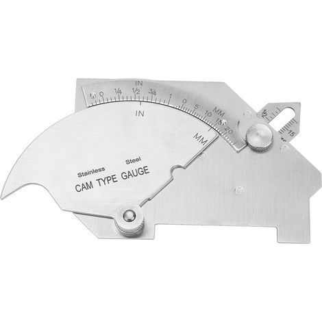MG-8 Steel Weld Gauge - Weld Inspection Ruler, Bridging Measurement, CAM Jig, for Control (1/4)