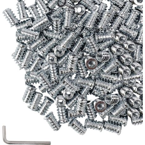 100 Pcs Insert Fileté M5, M5 X 15 mm Insert Fileté, Écrous à Visser, Inserts Filetés en Bois avec Clé Hexagonale pour Broches En Bois et Assemblage de Meubles (1/5)