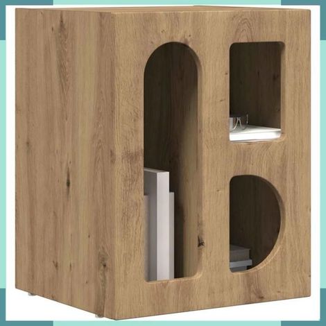 891262 Table de chevet Chêne artisanal 40 x 35 x 50 cm (1/5)