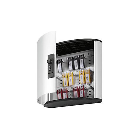 Durable Cassetta porta chiavi KEY BOXE CODE 18 - 1969 196923 Numero di ganci 18 Argento, Metallico (1/4)