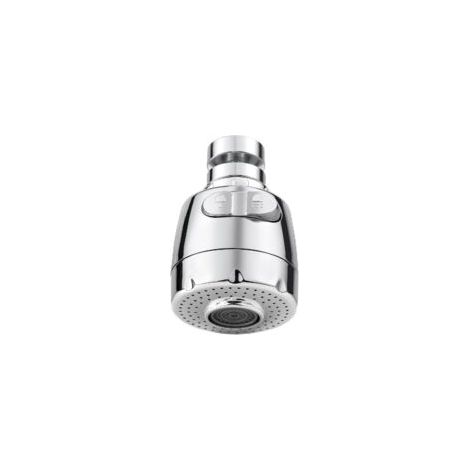 Aireador de grifo giratorio 360°, boquilla para grifo de cocina, fregadero con cabezal de filtro ajustable, 2 modos, aireador de grifo, atomizador de grifo, cabezal de grifo de cocina, plateado - Crez