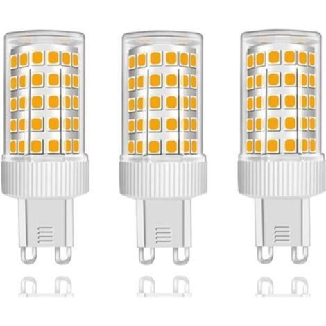 Lot de 3 Ampoules LED G9 10W Équivalent Halogène 150W, 86 LED, 1000Lm, Angle de faisceau 360°, Ultra Lumineuses, AC220-240V, Non Dimmable, Blanc Chaud 3000K… [Classe énergétique B]