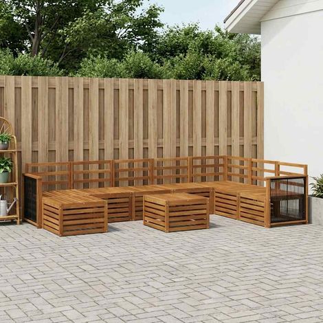 vidaXL Outdoor-Sofagarnitur 7 pcs Natur Massivholz Akazie (1/5)